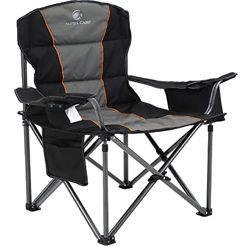 ALPHA CAMP Oversized Camping Folding Chair - Heavy Duty