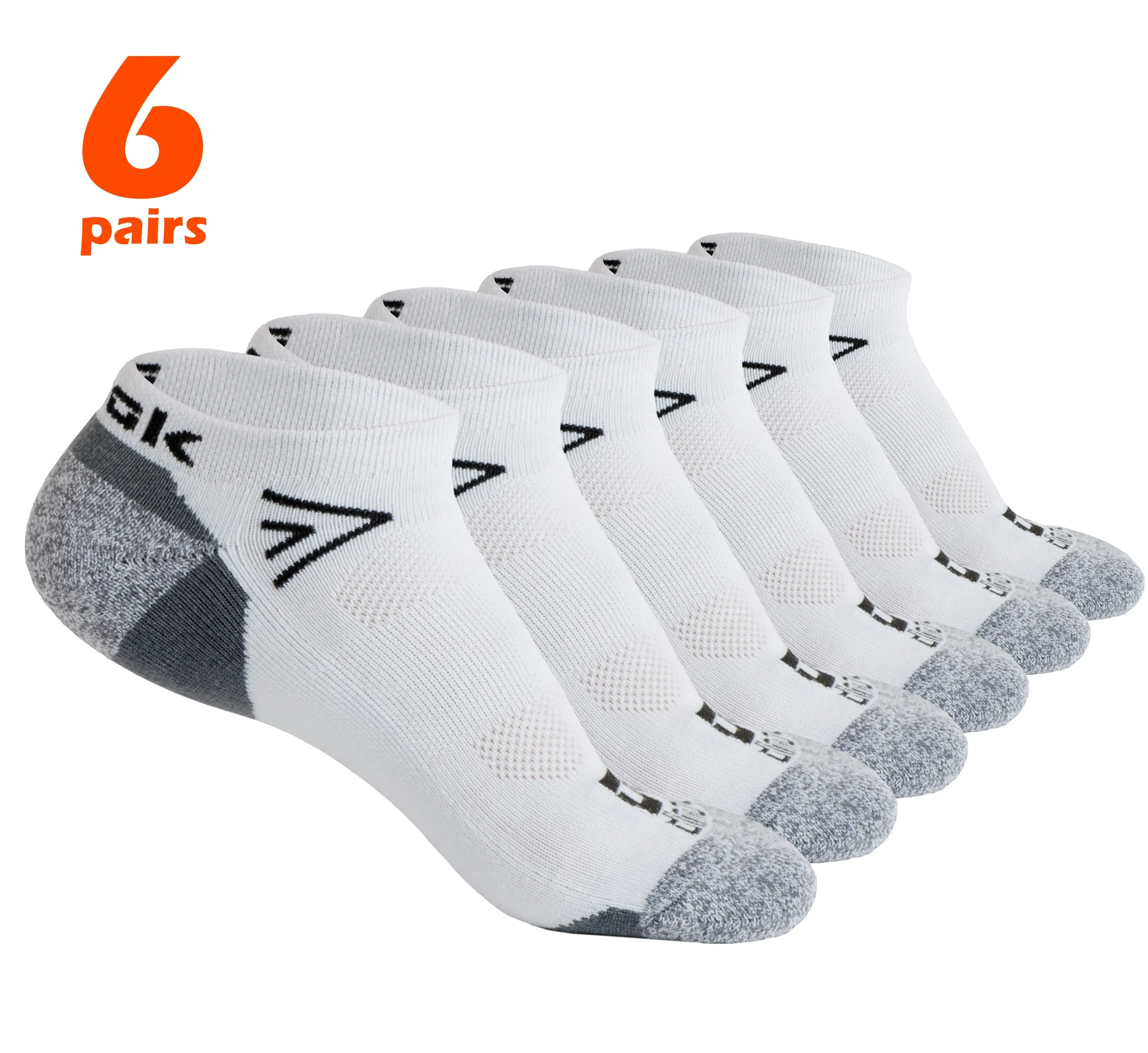 Athletic Socks Mens Sport Socks Low Cut 6 Pack Socks for Men Women Youth