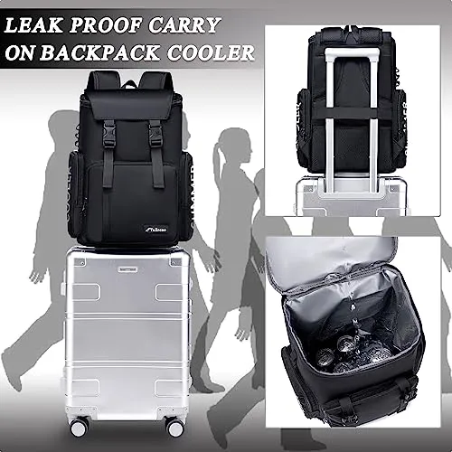 Backpack Cooler - Cooler Bookbag for Men Women 36 Can Insulated Picnic Backpack Leak-Proof Waterproof Soft Cooler Bag Thermal Bag Lunch Backpack for Ice, Beach, Drink, Travel, Camping, Car, Hiking