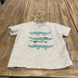 Carters Cotton lite/Grey aligator/skateboard Tshirt 6m