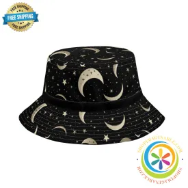 Celestial Moon & Stars Bucket Hat