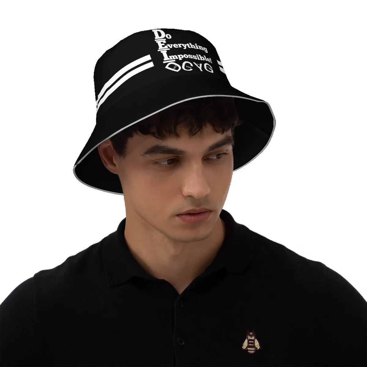 DCYG DEI 24 White & Black Bucket Hat