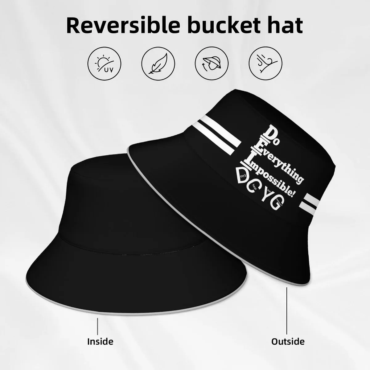 DCYG DEI 24 White & Black Bucket Hat