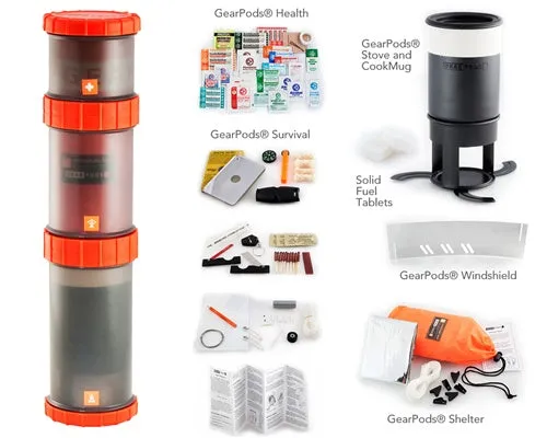 GearPods Wilderness Modular Adventure Gear System - Black