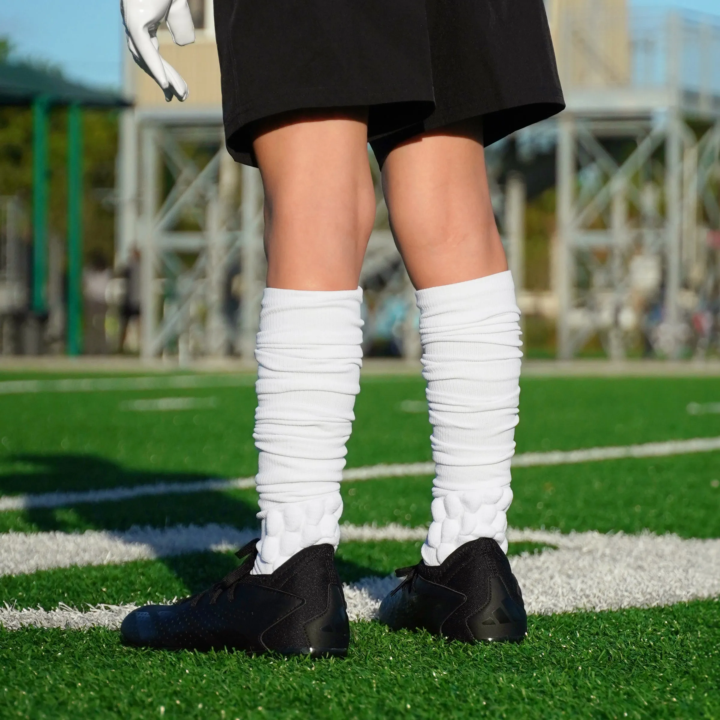 Hue Pink Football Padded Long Kids Socks