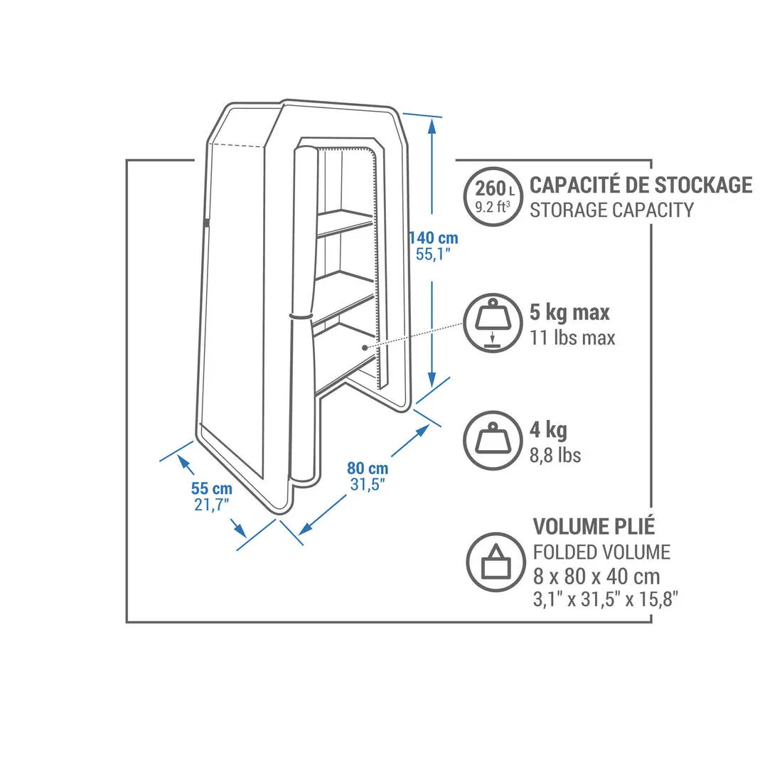 INFLATABLE CAMPING WARDROBE - AIR SECONDS