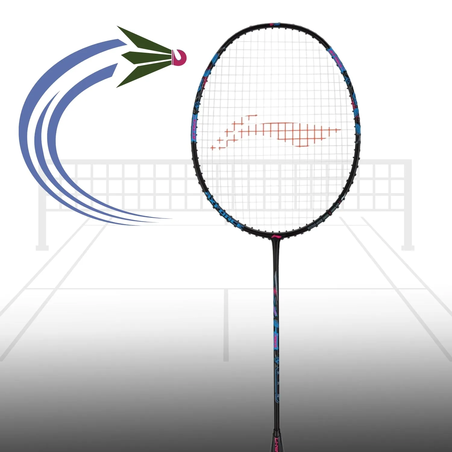 Li-Ning AXForce Big Bang Unstrung Badminton Racquet, 7UG6 - Black