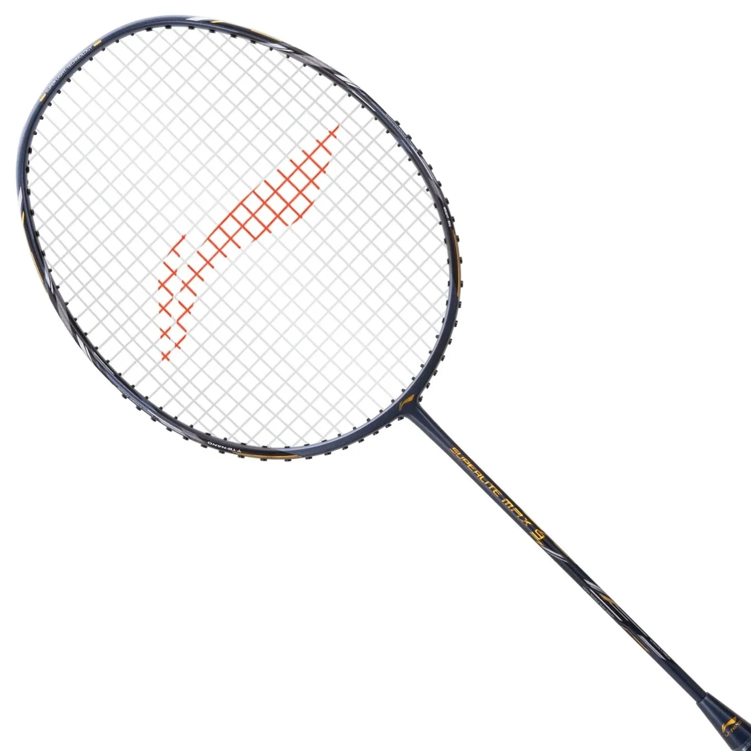 Li-Ning G-Force Superlite Max 9 Strung Badminton Racquet, Dark Grey/Black