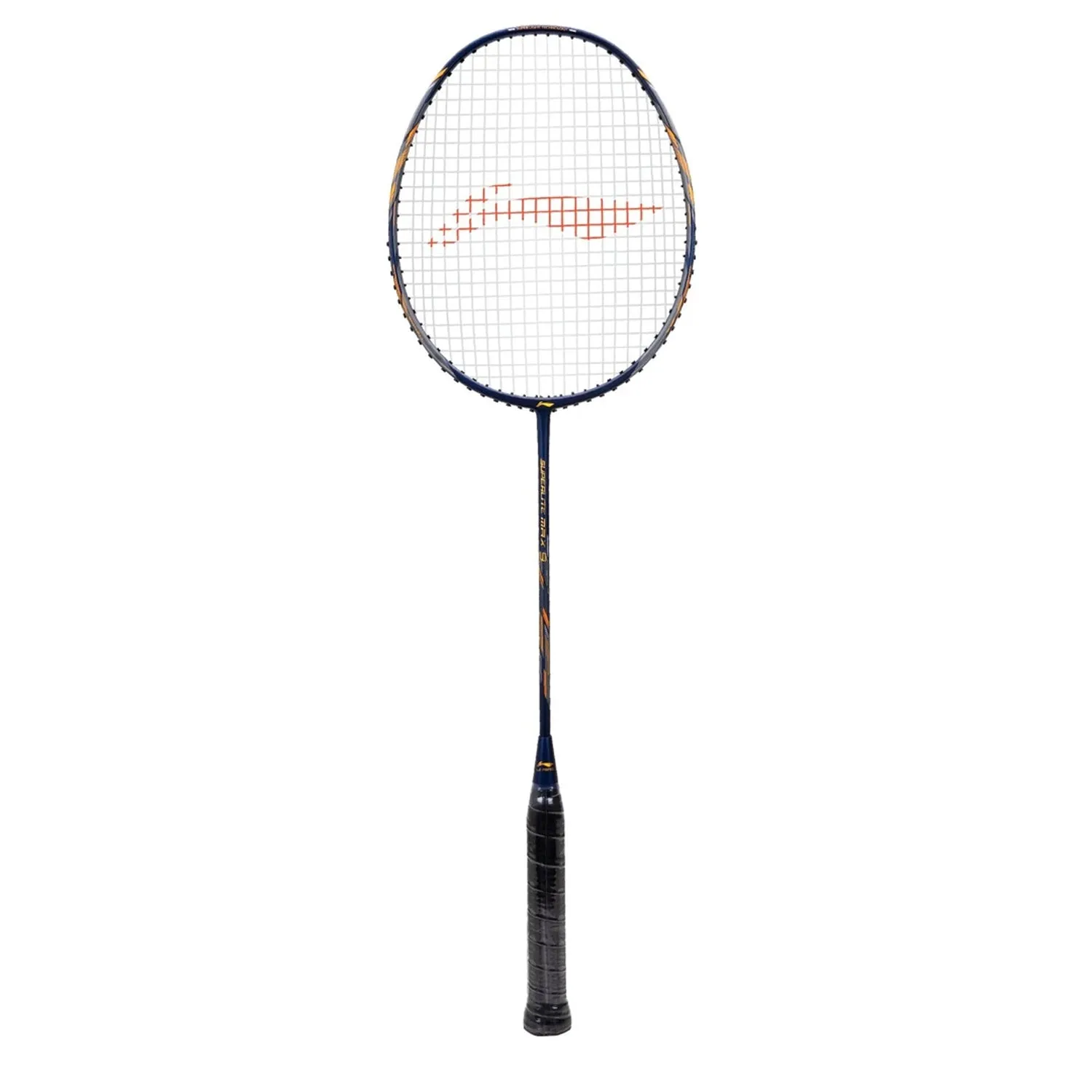 Li-Ning G-Force Superlite Max 9 Strung Badminton Racquet, Navy/Gold
