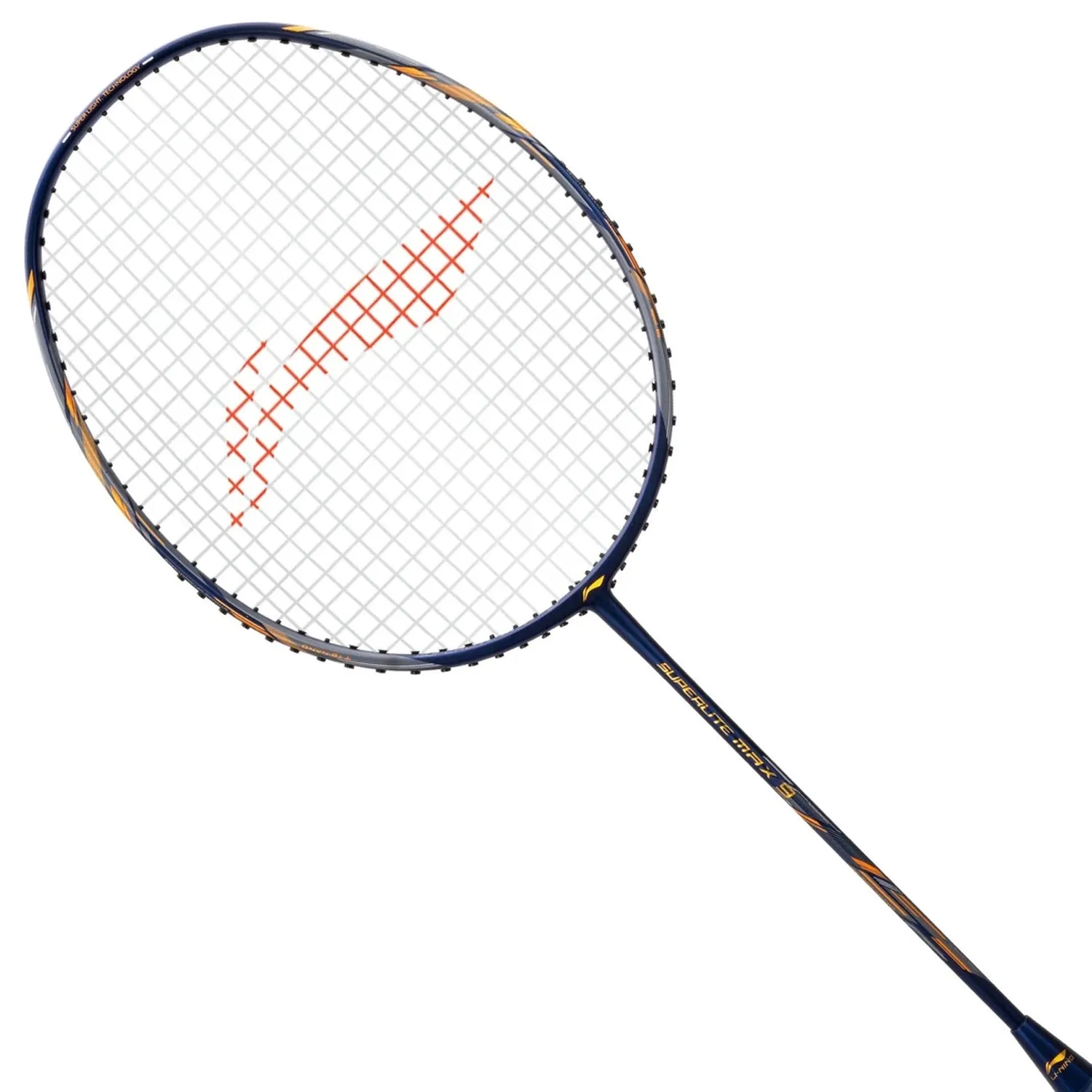 Li-Ning G-Force Superlite Max 9 Strung Badminton Racquet, Navy/Gold