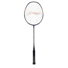 Li-Ning G-Force Superlite Max 9 Strung Badminton Racquet, Navy/Gold