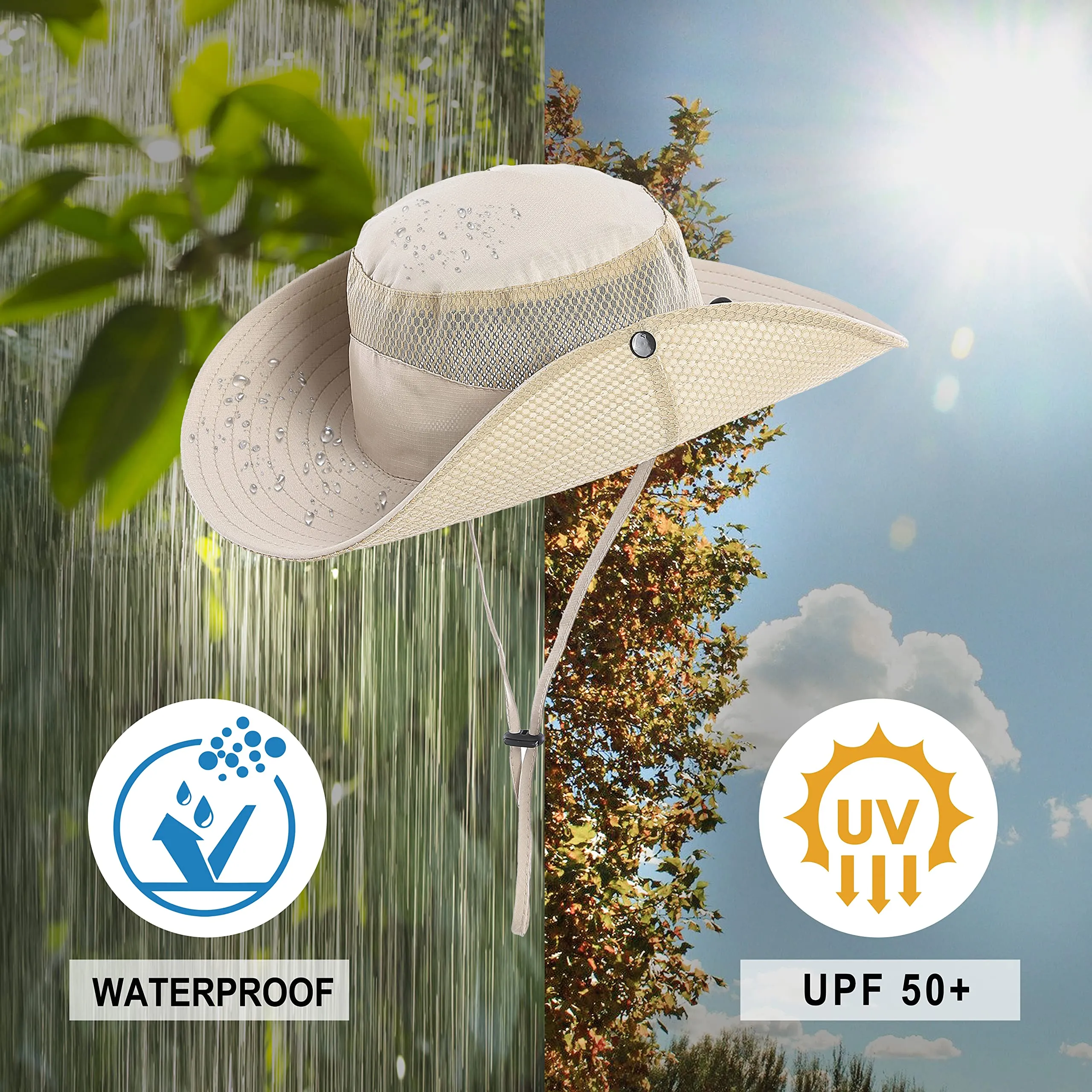 Mens UPF 50  Fishing Hat Sun Hat
