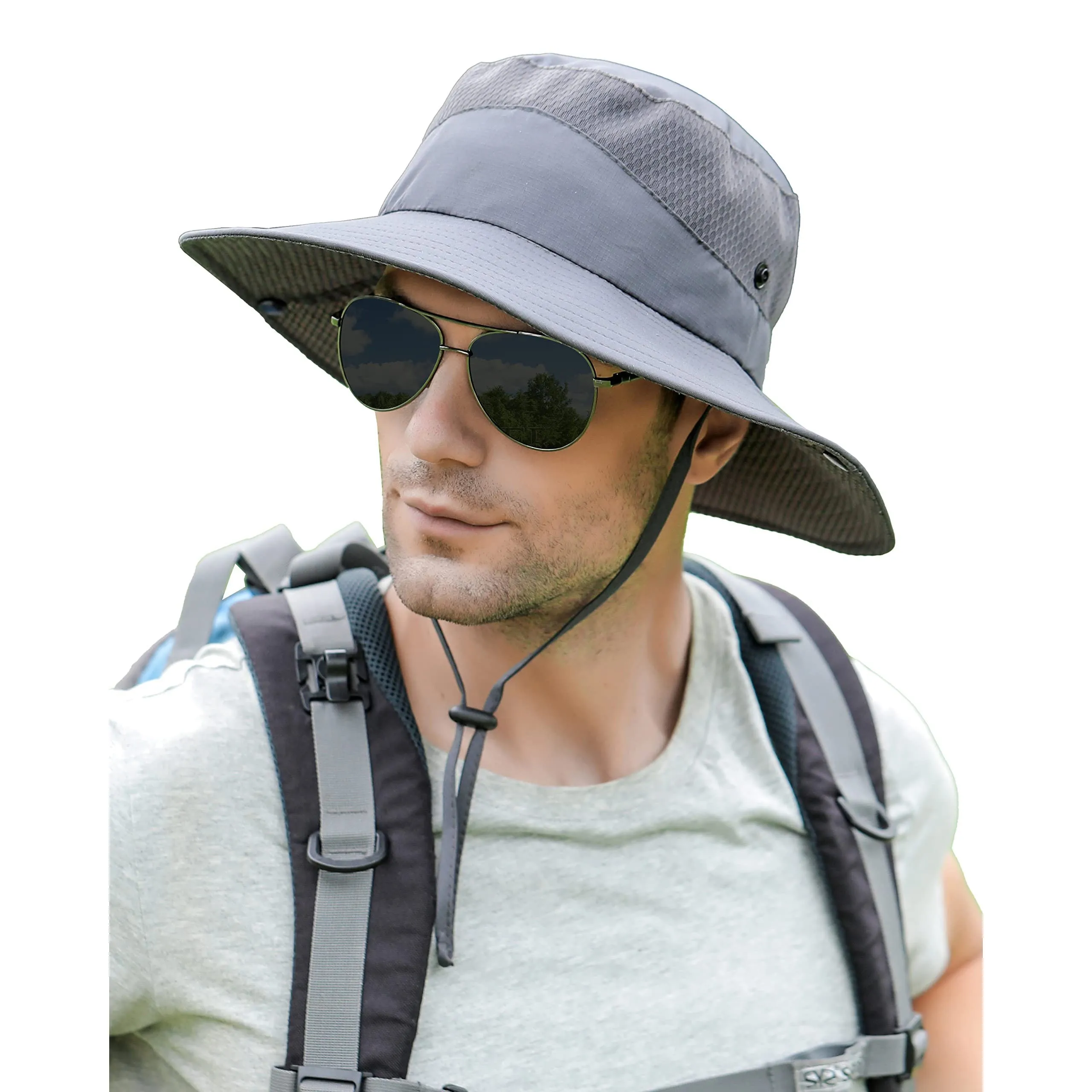 Mens UPF 50  Fishing Hat Sun Hat