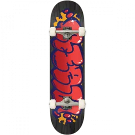 Real Bubble Letter Complete Skateboard Black Stain 8.0