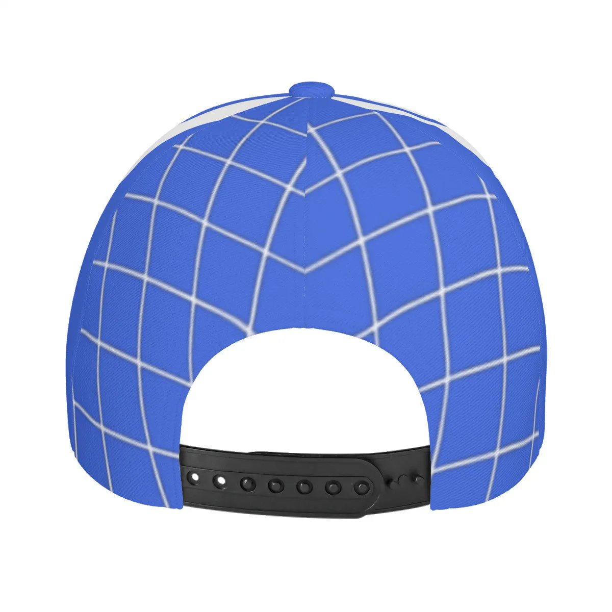 Royalty 24 White Logo,Stripes & Blue Curved Brim Baseball Cap (AOP)
