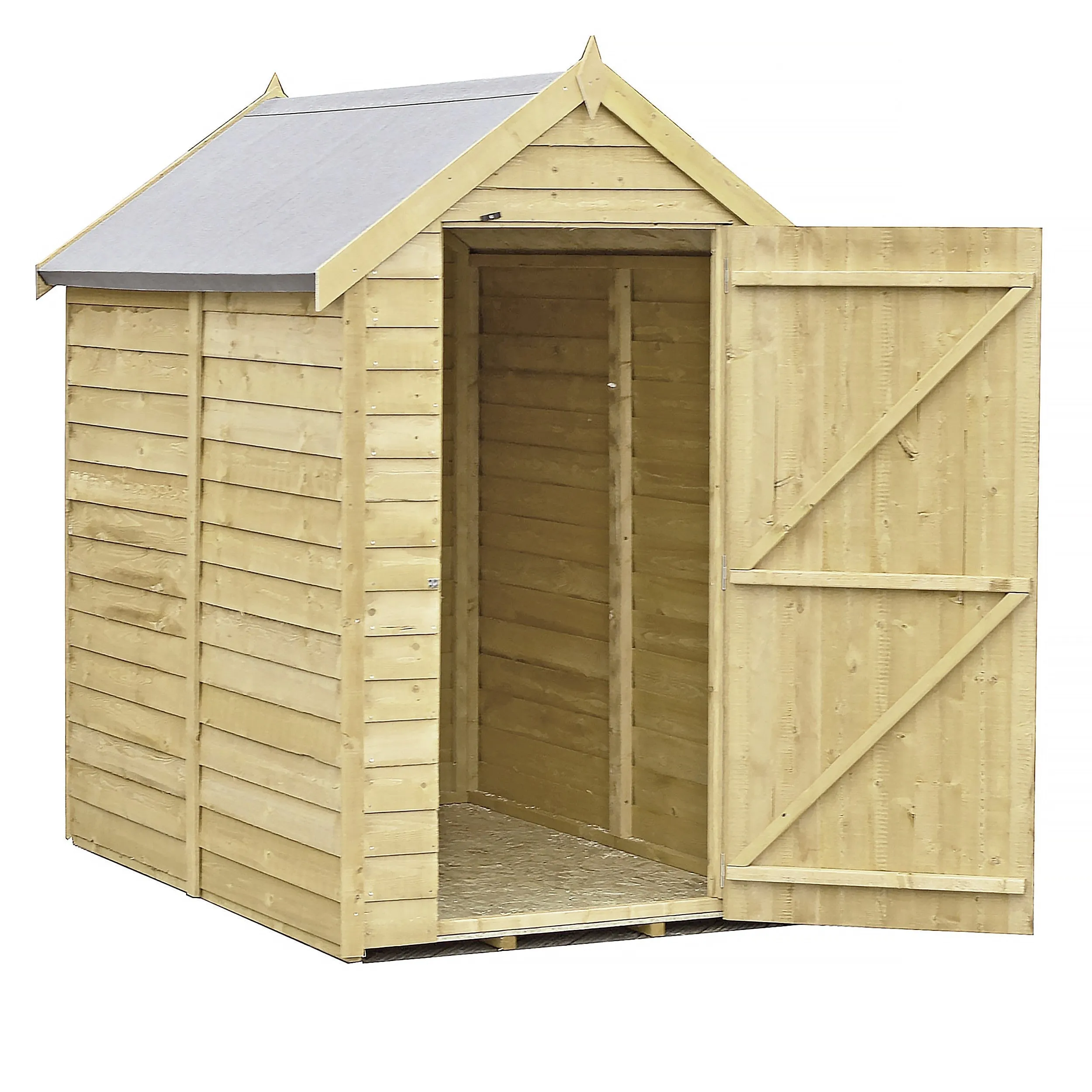 Shire Canterbury 4' 5" x 6' 3" Apex Shed - Premium Pressure Treated Overlap