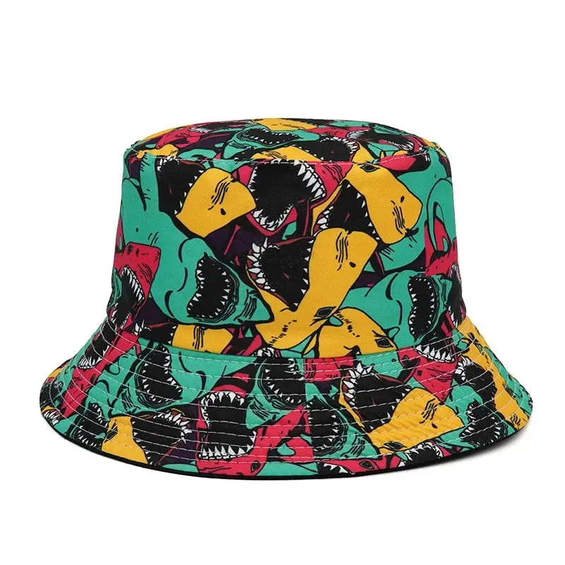 Unisex Double-Sided Summer Sun Protection Bucket Hat – Hip Hop Style Reversible Fisherman Hat for Casual Outdoor Adventures
