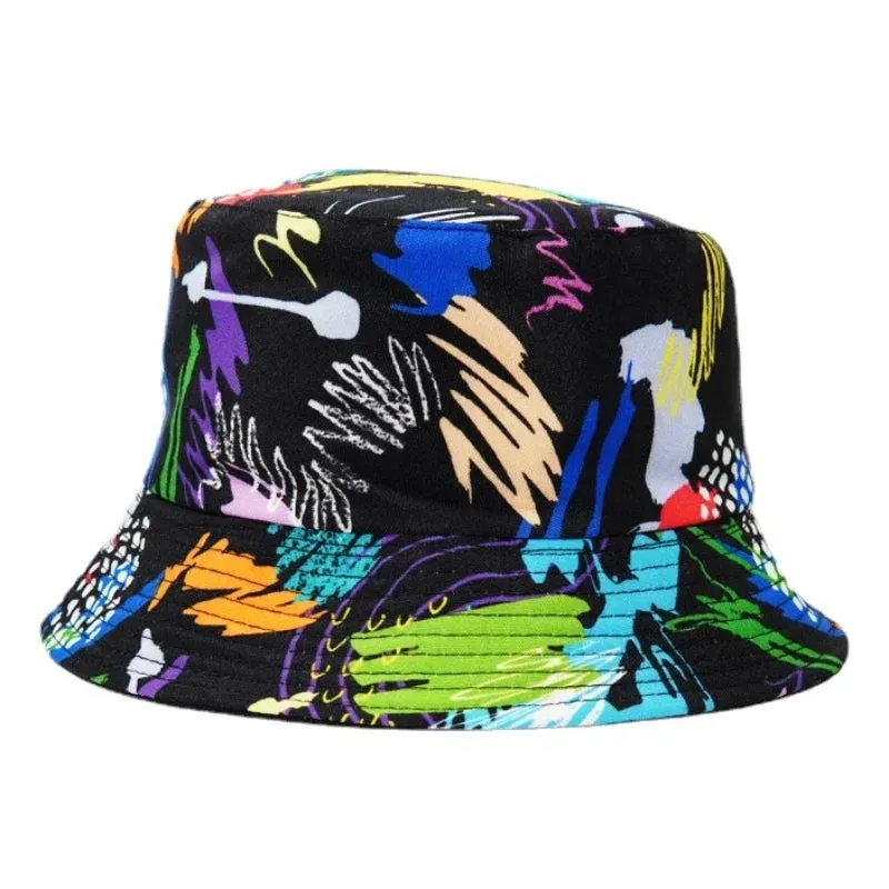 Unisex Double-Sided Summer Sun Protection Bucket Hat – Hip Hop Style Reversible Fisherman Hat for Casual Outdoor Adventures