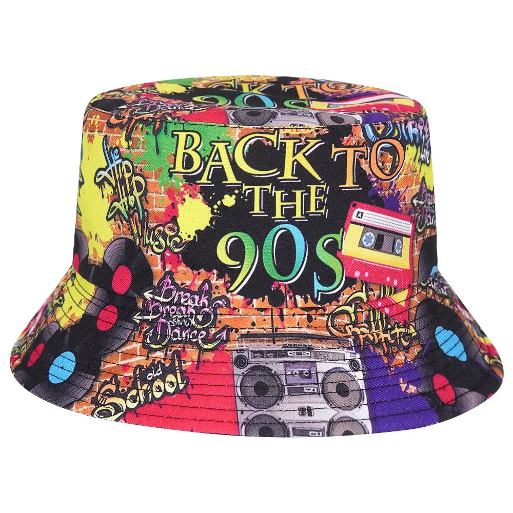 Unisex Double-Sided Summer Sun Protection Bucket Hat – Hip Hop Style Reversible Fisherman Hat for Casual Outdoor Adventures