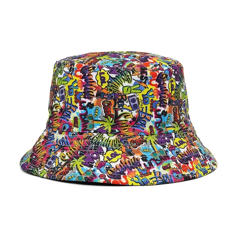 Unisex Double-Sided Summer Sun Protection Bucket Hat – Hip Hop Style Reversible Fisherman Hat for Casual Outdoor Adventures