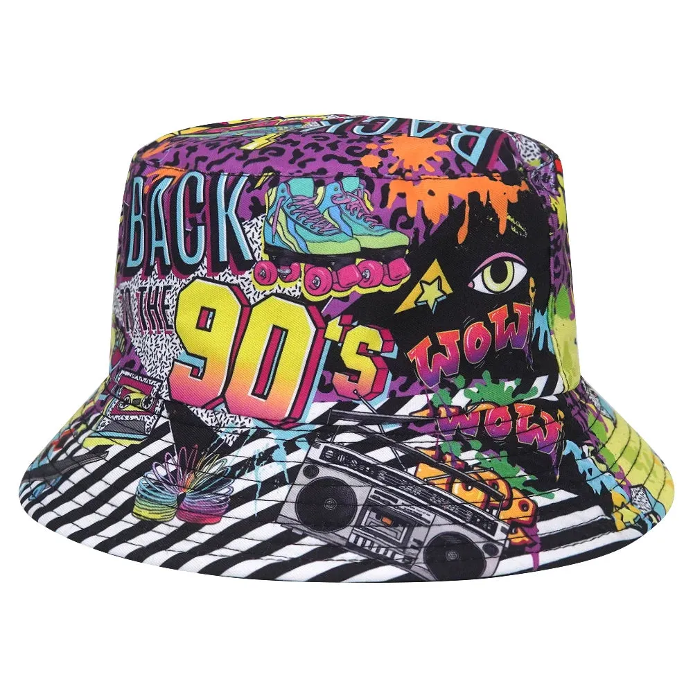 Unisex Double-Sided Summer Sun Protection Bucket Hat – Hip Hop Style Reversible Fisherman Hat for Casual Outdoor Adventures
