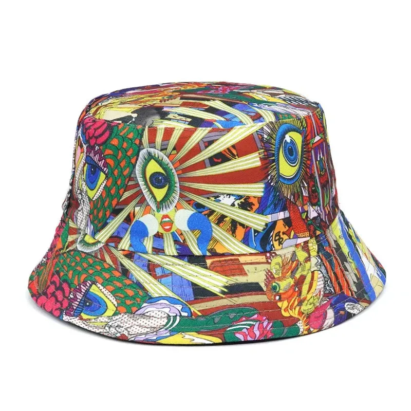 Unisex Double-Sided Summer Sun Protection Bucket Hat – Hip Hop Style Reversible Fisherman Hat for Casual Outdoor Adventures