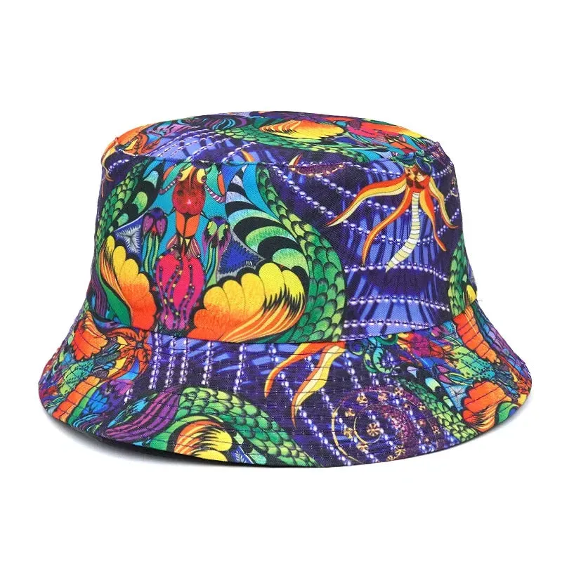 Unisex Double-Sided Summer Sun Protection Bucket Hat – Hip Hop Style Reversible Fisherman Hat for Casual Outdoor Adventures