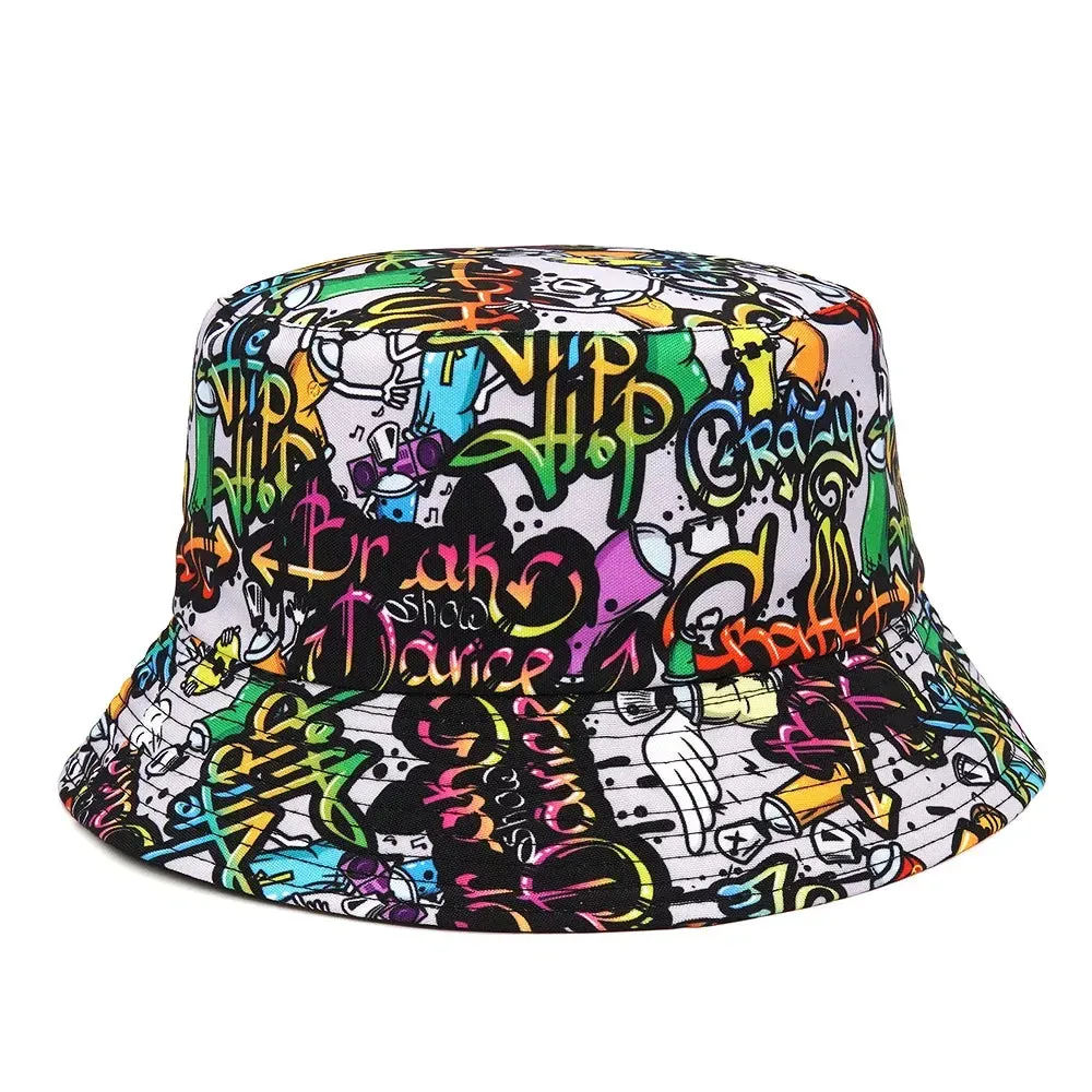 Unisex Double-Sided Summer Sun Protection Bucket Hat – Hip Hop Style Reversible Fisherman Hat for Casual Outdoor Adventures