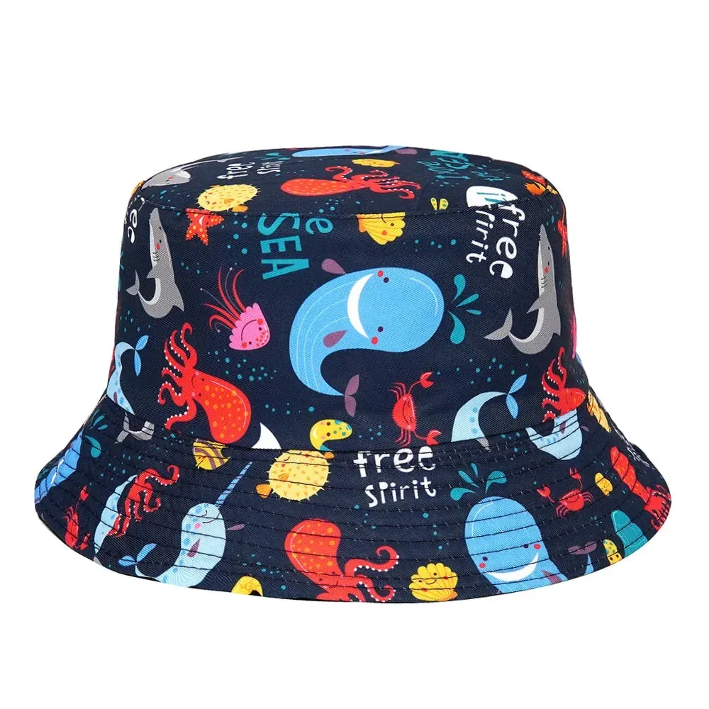 Unisex Double-Sided Summer Sun Protection Bucket Hat – Hip Hop Style Reversible Fisherman Hat for Casual Outdoor Adventures