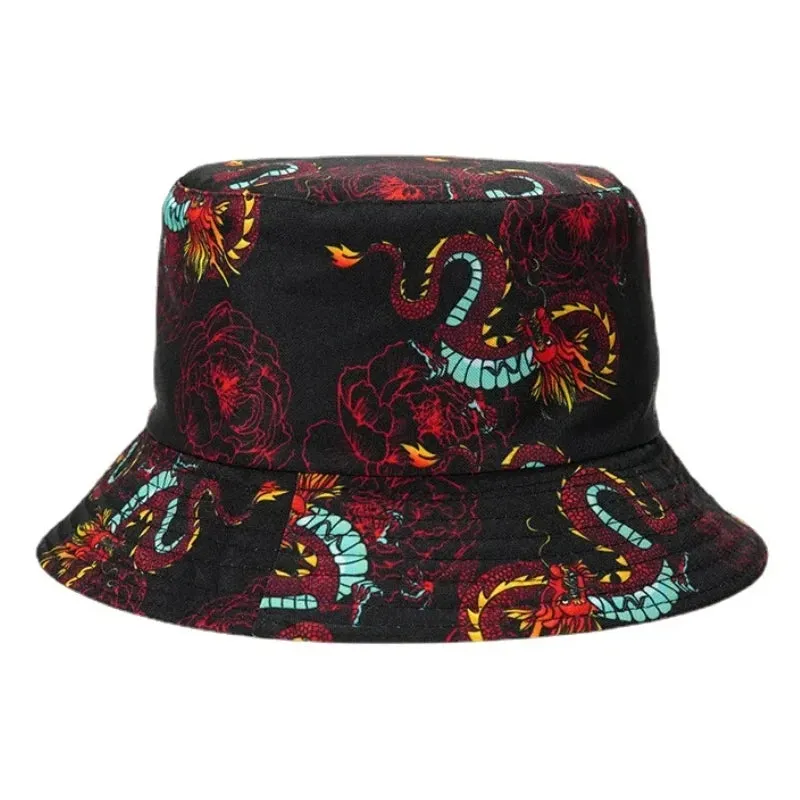 Unisex Double-Sided Summer Sun Protection Bucket Hat – Hip Hop Style Reversible Fisherman Hat for Casual Outdoor Adventures