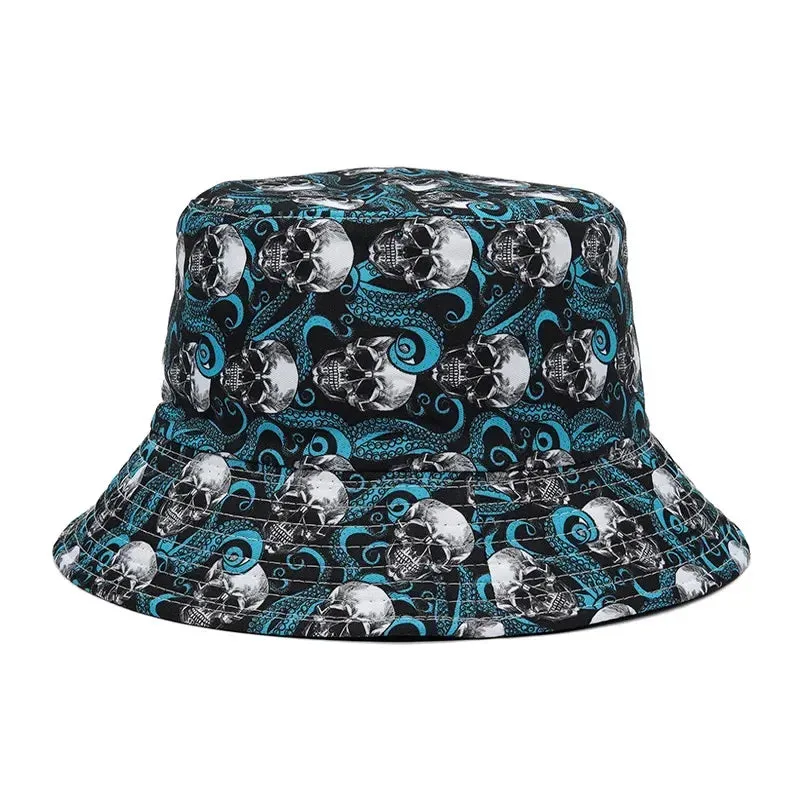 Unisex Double-Sided Summer Sun Protection Bucket Hat – Hip Hop Style Reversible Fisherman Hat for Casual Outdoor Adventures